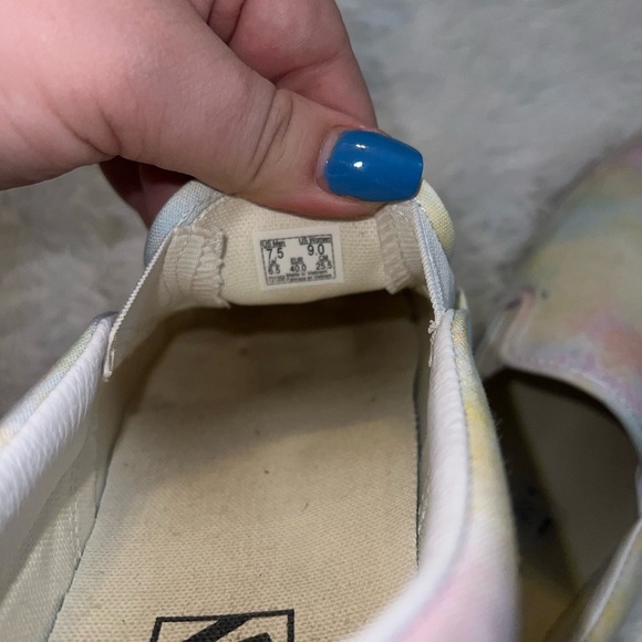 Cans Tie Dye Slip on Shoe size women’s 9 men’s 7.5 Pink Blue and Yellow - Picture 5 of 6